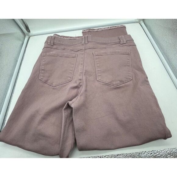 Witt & Wisdom 'ab'solution Frayed High Waist Ankle Flare Jeans In Smokey Twiligh - Picture 4 of 16